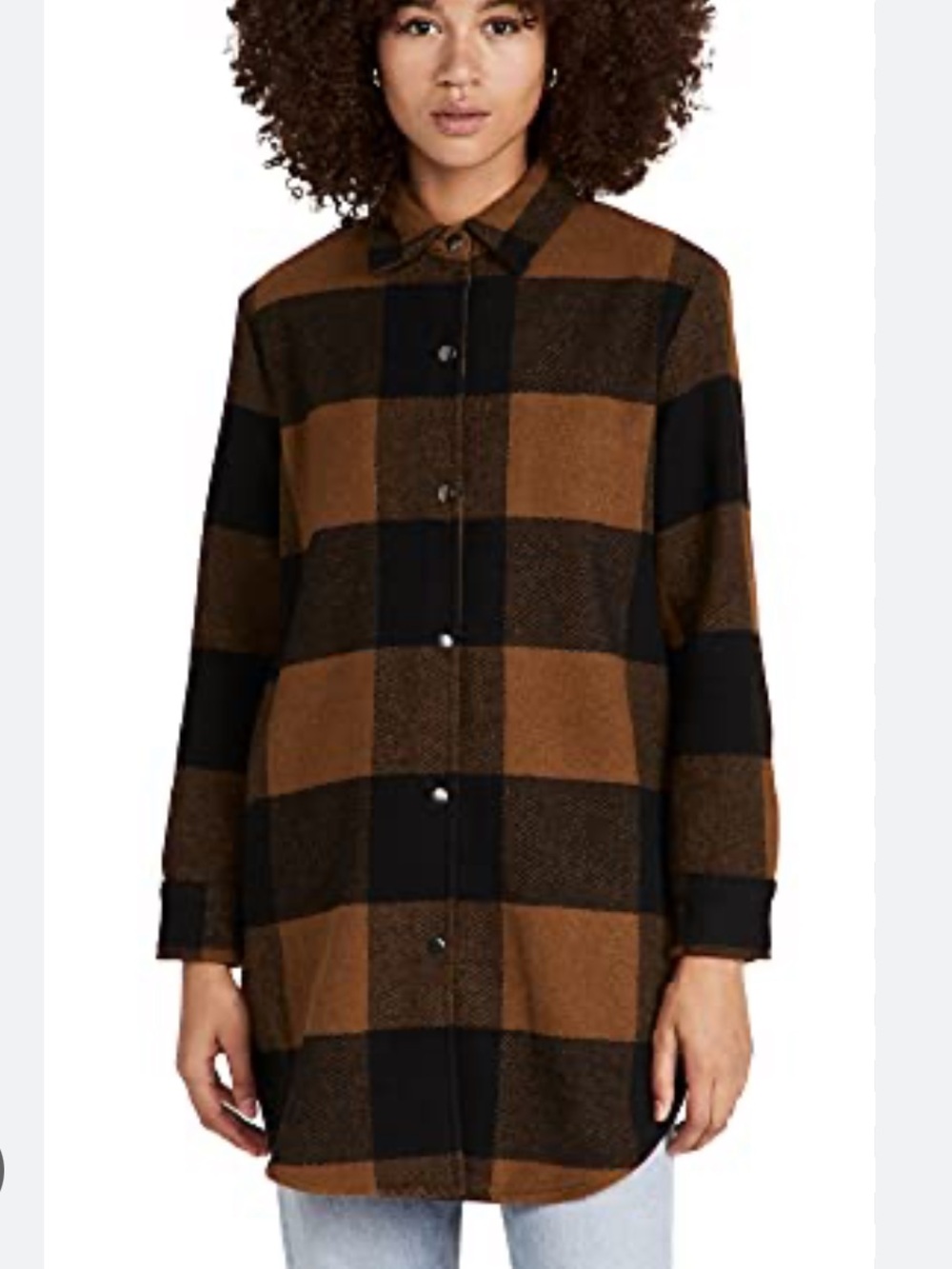 BB Dakota Eldridge plaid burnt orange wool blend jacket small autumn snaps